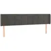 vidaXL Tête de lit avec oreilles Gris foncé 203x16x78/88 cm Velours