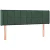 vidaXL Tête de lit avec oreilles Vert foncé 147x16x78/88 cm Velours