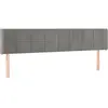 vidaXL Tête de lit avec oreilles Gris clair 163x16x78/88 cm Velours