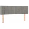 vidaXL Tête de lit avec oreilles Gris clair 147x16x78/88 cm Velours