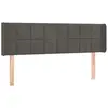 vidaXL Tête de lit avec oreilles Gris foncé 147x16x78/88 cm Velours