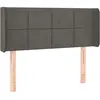 vidaXL Tête de lit avec oreilles Gris foncé 83x16x78/88 cm Velours