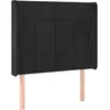 vidaXL Tête de lit avec oreilles Noir 83x16x78/88 cm Velours
