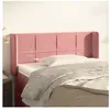 vidaXL Tête de lit avec oreilles Rose 83x16x78/88 cm Velours