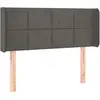 vidaXL Tête de lit avec oreilles Gris foncé 93x16x78/88 cm Velours