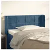 vidaXL Tête de lit avec oreilles Bleu foncé 93x16x78/88 cm Velours