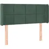 vidaXL Tête de lit avec oreilles Vert foncé 103x16x78/88 cm Velours