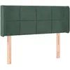 vidaXL Tête de lit avec oreilles Vert foncé 93x16x78/88 cm Velours