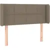 vidaXL Tête de lit avec oreilles Taupe 83x16x78/88 cm Tissu
