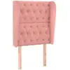 vidaXL Tête de lit avec oreilles Rose 83x23x118/128 cm Velours