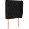 vidaXL Tête de lit avec oreilles Noir 83x23x118/128 cm Tissu