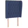 vidaXL Tête de lit avec oreilles Bleu 83x23x118/128 cm Tissu