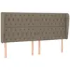 vidaXL Tête de lit avec oreilles Taupe 183x23x118/128 cm Tissu