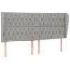 vidaXL Tête de lit avec oreilles Gris clair 183x23x118/128 cm Tissu