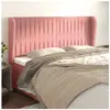 vidaXL Tête de lit avec oreilles Rose 163x23x118/128 cm Velours