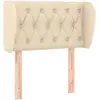 vidaXL Tête de lit avec oreilles Crème 103x23x118/128 cm Tissu