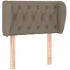 vidaXL Tête de lit avec oreilles Taupe 147x23x118/128 cm Tissu