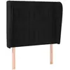 vidaXL Tête de lit avec oreilles Noir 103x23x118/128 cm Velours