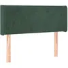 vidaXL Tête de lit avec oreilles Vert foncé 103x16x78/88 cm Velours