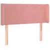 vidaXL Tête de lit avec oreilles Rose 103x16x78/88 cm Velours