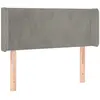 vidaXL Tête de lit avec oreilles Gris clair 83x16x78/88 cm Velours