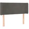vidaXL Tête de lit avec oreilles Gris foncé 83x16x78/88 cm Velours