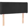 vidaXL Tête de lit avec oreilles Noir 83x16x78/88 cm Velours