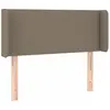 vidaXL Tête de lit avec oreilles Taupe 93x16x78/88 cm Tissu