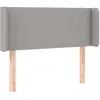 vidaXL Tête de lit avec oreilles Gris clair 83x16x78/88 cm Tissu