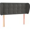 vidaXL Tête de lit avec oreilles Gris foncé 183x23x118/128 cm Velours