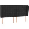 vidaXL Tête de lit avec oreilles Noir 163x23x118/128 cm Velours