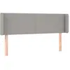 vidaXL Tête de lit avec oreilles Gris clair 147x16x78/88 cm Tissu