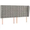 vidaXL Tête de lit avec oreilles Gris clair 163x23x118/128 cm Velours