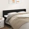 vidaXL Tête de lit avec oreilles Noir 203x16x78/88 cm Similicuir
