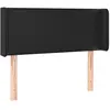 vidaXL Tête de lit avec oreilles Noir 103x16x78/88 cm Similicuir