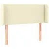 vidaXL Tête de lit avec oreilles Crème 103x16x78/88 cm Similicuir