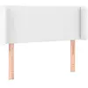 vidaXL Tête de lit avec oreilles Blanc 83x16x78/88 cm Similicuir