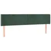 vidaXL Tête de lit avec oreilles Vert foncé 203x16x78/88 cm Velours