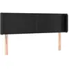 vidaXL Tête de lit avec oreilles Noir 147x16x78/88 cm Similicuir