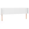 vidaXL Tête de lit avec oreilles Blanc 163x16x78/88 cm Similicuir