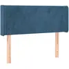 vidaXL Tête de lit avec oreilles Bleu foncé 183x16x78/88 cm Velours