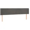 vidaXL Tête de lit avec oreilles Gris foncé 203x16x78/88 cm Velours