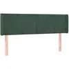 vidaXL Tête de lit avec oreilles Vert foncé 147x16x78/88 cm Velours