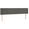 vidaXL Tête de lit avec oreilles Gris foncé 163x16x78/88 cm Velours