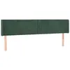 vidaXL Tête de lit avec oreilles Vert foncé 163x16x78/88 cm Velours