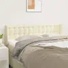 vidaXL Tête de lit avec oreilles Crème 147x16x78/88 cm Similicuir