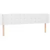 vidaXL Tête de lit avec oreilles Blanc 203x16x78/88 cm Similicuir
