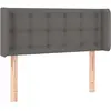 vidaXL Tête de lit avec oreilles Gris 83x16x78/88 cm Similicuir