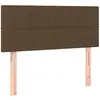 vidaXL Tête de lit à LED Marron Foncé 80x5x78/88 cm Tissu