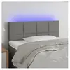 vidaXL Tête de lit à LED Gris foncé 90x5x78/88 cm Tissu